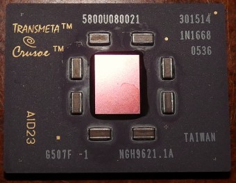 Transmeta Crusoe 5800 CPU 5800U080021 (301514 1N1668 0536) G507F-1 NGH9621-1A Taiwan 2001